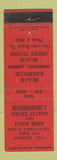 Matchbook Cover - Brandenburg's oil gas BBQ Clearwater Beach Dunedin FL WEAR