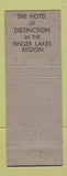 Matchbook Cover - Hotel Seneca Geneva NY