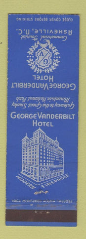 Matchbook Cover - George Vanderbilt Hotel Asheville NC Federal