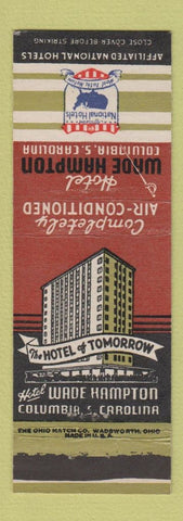 Matchbook Cover - Wade Hampton Columbia SC