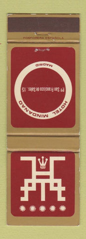 Matchbook Cover - Hotel Mindanao Madrid Spain
