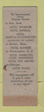 Matchbook Cover - Hotel Rochester NY Cigar Stand