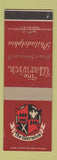 Matchbook Cover - Warwick Hotel Philadelphia PA