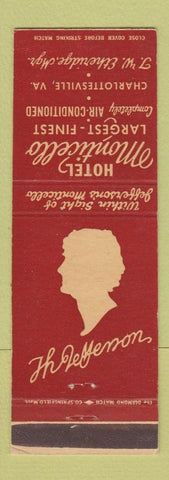 Matchbook Cover - Hotel Monticello Charlottesville VA