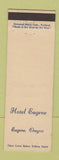 Matchbook Cover - Hotel Eugene OR