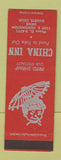 Matchbook Cover - China Inn Chinese Restaurant Duarte CA