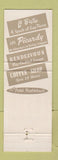 Matchbook Cover - The Muehlebach Hotel Kansas City MO