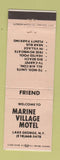 Matchbook Cover - Marine Village Motel Lake George NY PEAC HWEAR