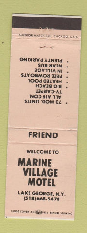 Matchbook Cover - Marine Village Motel Lake George NY PEAC HWEAR