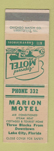 Matchbook Cover - Marion Motel Lake City FL WEAR
