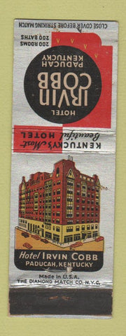 Matchbook Cover - Hotel Irving Cobb Paducah KY WEAR