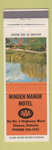 Matchbook Cover - Minden Manor Motel Simcoe ON
