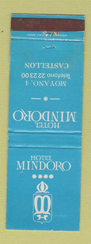 Matchbook Cover - Hotel Mindoro Castellon Spain Moyano