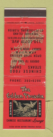 Matchbook Cover - Golden Phoenix Chinese Restaurant St Petersburg FL WEAR