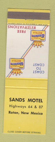 Matchbook Cover - Sands Motel Raton NM Best Western