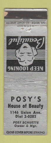 Matchbook Cover - Posy's Beauty Salon Milwaukee? WORN