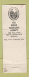 Matchbook Cover - Willis Real Estate Insurance Colorado Springs WEAR