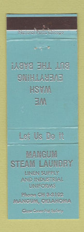 Matchbook Cover - Mangum Steam Laundry Mangum OK