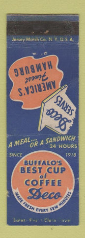 Matchbook Cover - Deco Coffee Restaurants WEAR
