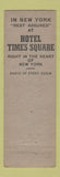 Matchbook Cover - American Restaurant Bar Hotel Times Square New York City