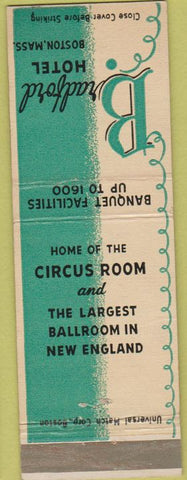 Matchbook Cover - Bradford Hotel Boston MA