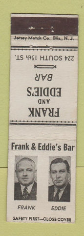Matchbook Cover - Frank and Eddie's Bar WEAR