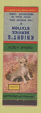 Matchbook Cover - Knight's Service oil gas Bridgeport CT Chihuahua