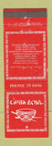 Matchbook Cover - China Bowl Chinese Restaurant WORN