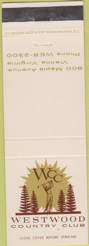 Matchbook Cover - Westwood Country Club Vienna VA