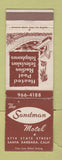 Matchbook Cover - Sandman Motel Santa Barbara CA WORN