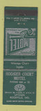 Matchbook Cover - Hoosier Court Motel Rockville IN