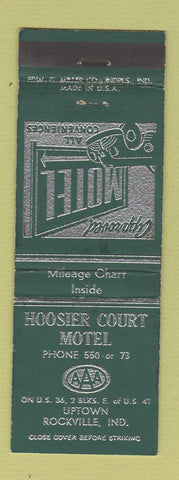 Matchbook Cover - Hoosier Court Motel Rockville IN