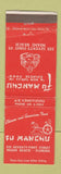 Matchbook Cover - Fu Manchu Chinese Food Miami Beach FL WEAR