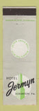 Matchbook Cover - Hotel Jermyn Scranton PA