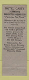 Matchbook Cover - Hotel Casey Scranton PA #2