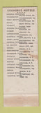 Matchbook Cover - Richard McAllister Hotel WEAR Grenoble