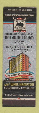 Matchbook Cover - Hotel Wade Hampton Columbia SC