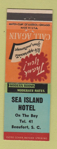 Matchbook Cover - Sea Island Hotel Beaufort SC
