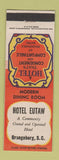 Matchbook Cover - Hotel Eutaw Orangeburg SC