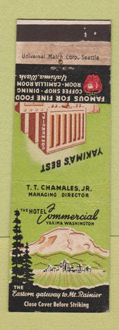 Matchbook Cover - Hotel Commercial Yakima WA
