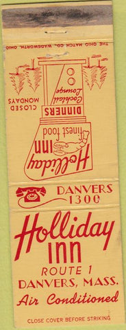 Matchbook Cover - Holliday Inn Restaurant Danvers MA