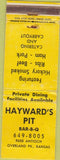 Matchbook Cover - Hayward's Pit Overland Park KS WEAR