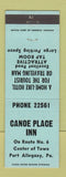 Matchbook Cover - Canoe Place Inn Port Allegany PA