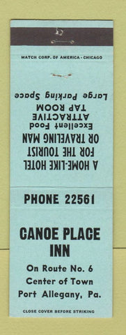 Matchbook Cover - Canoe Place Inn Port Allegany PA