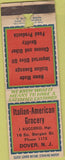 Matchbook Cover - Italian Grocery Dover NJ