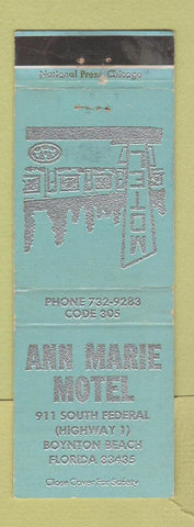Matchbook Cover - Ann Marie Motel Boynton Beach FL