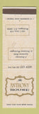 Matchbook Cover - Anthony House Washington DC
