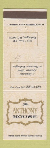 Matchbook Cover - Anthony House Washington DC