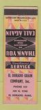 Matchbook Cover - El Dorado Grain Company KS
