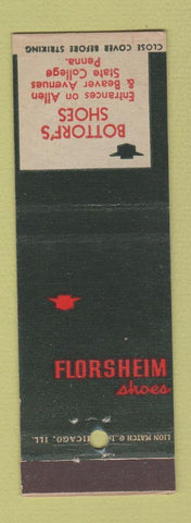 Matchbook Cover - Florsheim Shoes Bottorf's State College PA